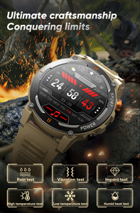 Reloj inteligente deportivo OEM de gran oferta, pantalla de 1,52 ", linterna, brújula, música, frecuencia cardíaca, presión arterial, respuesta a llamadas, IP68, resistente al agua J300 - Product Image 3