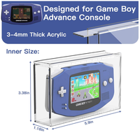 Vitrine d'exposition écologique empilable en acrylique transparent classique faite à la main pour consoles de jeux vidéo PS2 NES pour boutique et exposition