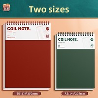 Nouveau carnet à spirale B5 à couverture rabattable, style vintage, épaissi, format A5, cadeau pour les lycéens et les étudiants, préparation aux examens, lignes et grilles