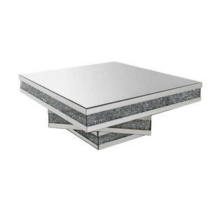 Luxe Haute Qualité Offre Spéciale mousseux Écrasé Diamant <span class=keywords><strong>Table</strong></span> <span class=keywords><strong>Basse</strong></span> Miroir - Product Image 1