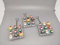 Schattig Kerstmis 9-vakjes fidget toy knoop sleutelhanger draagbaar sensorisch promotie speelgoed feestdagen souvenir tas charme sleutelhanger voor kinderen