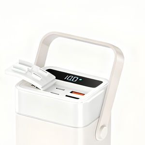 แบตเตอรี่สำรองพกพาสำหรับใช้งานกลางแจ้ง ความจุ 40000mAh พร้อมหน้าจอ LED แสดงผล ชาร์จเร็ว ช่องเสียบ Type-C ชาร์จได้สองทาง พร้อมหูหิ้ว - Product Image 4