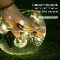 Guirlande lumineuse solaire rechargeable à 10 LED pour extérieur, mariage, Noël, en plastique IP65, avec télécommande, lumières pixel 2700K