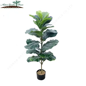 Ficus-Planta de higo Artificial, árboles de hoja de Violín de imitación, árbol de Lyrata