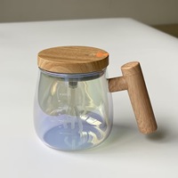 Mug à café électrique auto-mélangeur portable de 400 ml, tasse en verre à mélange automatique à grande vitesse pour jus, lait, poudre de protéines pour l'extérieur