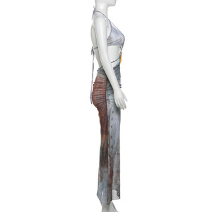 Vestidos Maxi sin Mangas para Mujer con Estampado Digital y Cintura Natural, Ecológicos, Colección Otoño <span class=keywords><strong>2026</strong></span> de Dropship <span class=keywords><strong>Agent</strong></span> Boutique - Product Image 2