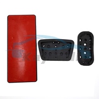 Couvre-pédale antidérapant pour frein, accélérateur et repose-pieds, sans perçage, accessoire de décoration intérieure, matériau métallique pour Toyota Prado