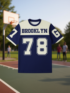 Camiseta <span class=keywords><strong>SHEIN</strong></span> Brooklyn <span class=keywords><strong>Jersey</strong></span> 78 con número, manga corta, cuello redondo, para niños, ropa deportiva informal, ropa para niños de otoño e invierno - Product Image 2