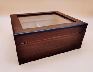 Armoire à cigares et humidificateur de style américain en MDF finition mate personnalisée avec hygromètre et humidificateur - Product Image 2
