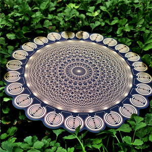 Piastra a matrice di geometria sacra placcata oro da 240 mm con bobina Lakhovsky + tecnologia MWO 24, risonanza di Schumann 7.38Hz, protezione 5G/EMF - Product Image 5