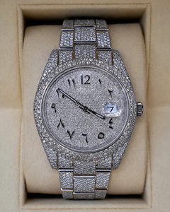 Reloj Inteligente de Lujo con Moissanita y Plata, Elegante Esfera de Cristal Brillante de Alta Calidad, Regalo de Joyería Unisex - Product Image 3
