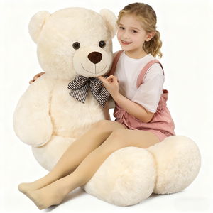 New Khổng Lồ Lớn Gấu Bông 4 Chân 47 Inch Cuộc Sống Kích Thước Tân Gấu Sang Trọng Màu Nâu Thú Nhồi Bông Động Vật Cho Trẻ Em Bạn Trai - Product Image 4