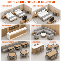 Ensembles de meubles de chambre d'hôtel haut de gamme sur mesure pour projets hôteliers, mobilier d'hôtel contemporain complet pour hôtels cinq étoiles