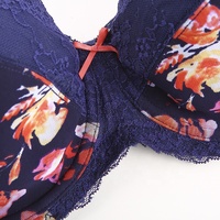 Ensemble de soutien-gorge et culotte imprimés personnalisés pour femmes, lingerie grande taille