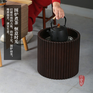 Bamboo Charcoal <b>Stove</b> Antique Style Tea <b>Stove</b> Freestanding Wood Fuel Chinese Design Durable Household Indoor Use - Product Image 3