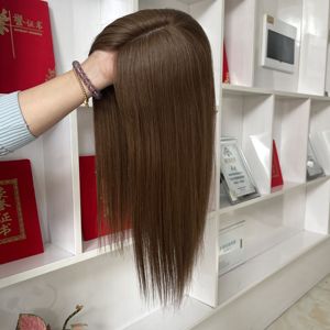 Marrón # Extensiones de Cabello Humano Virgen Europeo Natural, Invisibles, Base de Seda 6.5X7, con Clip, Alineación de Cutículas, Listas para Enviar - Product Image 6