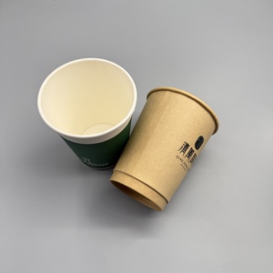 Gobelet en papier kraft jetable de qualité alimentaire, double paroi isolante, impression personnalisée pour café, boissons chaudes à emporter - Product Image 6