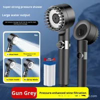 Douche de pluie moderne en gros, finition chromée, avec filtre pressurisé réglable et douchette à main pour robinet de baignoire