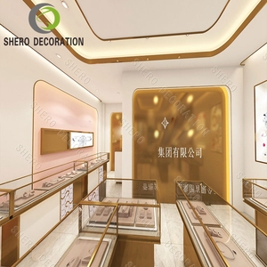 Customized Jewelry Display Cabinet Store Furniture Jewelry Showcase Tempered Glass Led Lighting Display Showcase Retail <strong>Shope</strong> - Product Image 6