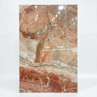 Natürliche Italienische Breccia Damascata Marmorplatte Polierter Breccia-Terrakotta-Stein mit Weißen Adern für Luxuriöse Wand- und Bodenverkleidung