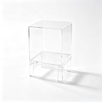 Boîte de présentation carrée en acrylique transparente surélevée, vitrine anti-poussière pour spiritueux Moutai, objets de collection, décorations de luxe