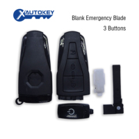 Xautokey haute qualité 3 boutons coque de clé de voiture à distance Fob convient pour MG MG550 MG6 2011-2015 avec lame d'urgence vierge