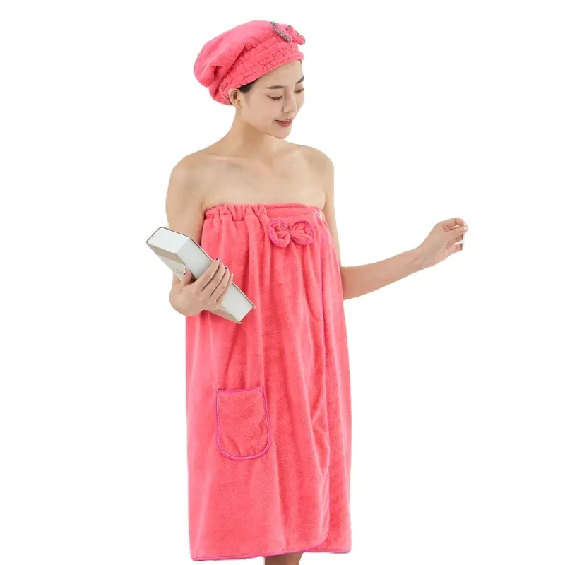 Fashion New Quick-drying Can Wear Women's Bath Towel Thick Microfiber Spa Ladies Bath Skirt