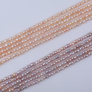 Cuentas Blancas de Agua Dulce Natural de Zhuji de 5-6 mm, Forma de Metro, Semi-Acabadas, para Joyería DIY, Collar, Pulsera, Accesorios, Venta al por Mayor - Product Image 1