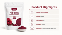 Bubuk Ekstrak Bunga Hibiscus Sabdariffa Merah Kecoklatan Murni dengan 10%-40% Antosianin Kelas Makanan 1kg