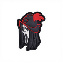 Parches Ecológicos de PVC, Fieltro No Tejido, Lentejuelas 3D, Gancho y Bucle de Goma, Personalizados con Diseño de Dios, Muerte, Fantasma y Grito, para Prendas de Vestir, ZHENCHEN