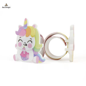 2023 yeni varış sevimli Unicorn çocuk Snap saatler çocuklar karikatür silikon ışık LED dijital bilezik çocuklar oyuncak tokat kol saati - Product Image 5