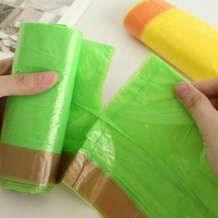 Sac poubelle en plastique PE jetable personnalisable avec cordon de serrage pour la cuisine, sac à déchets avec cordon de serrage pour usage domestique