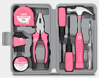 Mini boîte de quincaillerie pour enfants, 24 pièces, pince à mesurer, marteau, tournevis, clé, marteau, boîte à outils, petit kit d'outils, kit d'outils à main