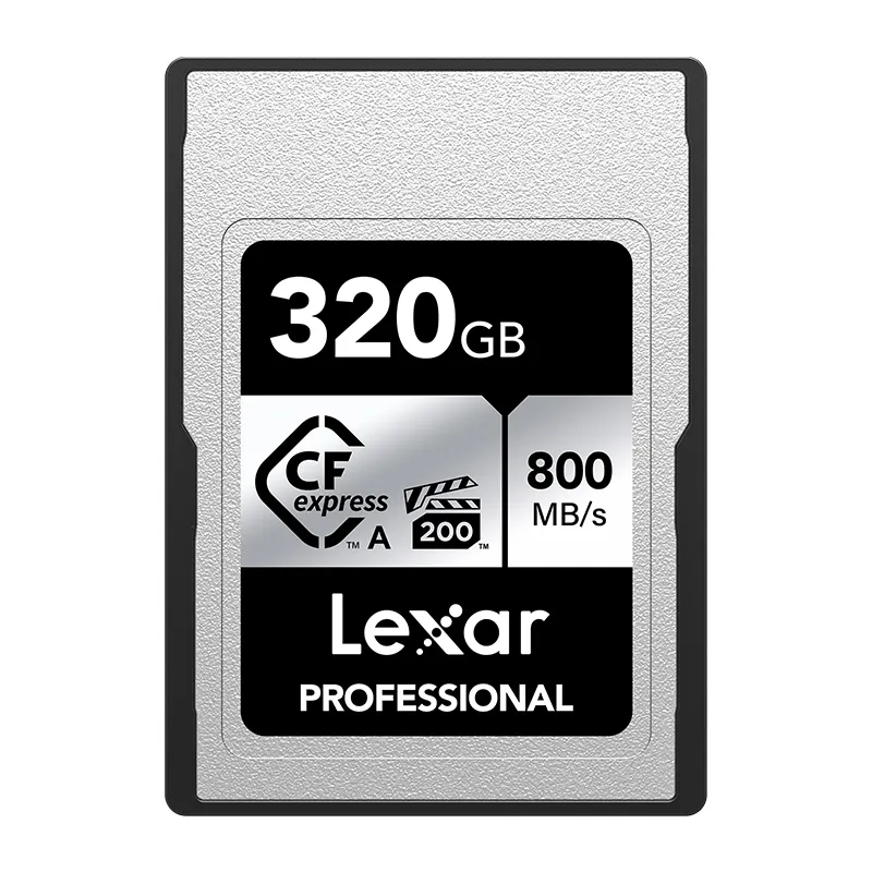 Lexar CFexpress kartu memori Tipe A, 160G 320G VPG200 seri perak baca 800MB/dtk penyimpanan Flash CFe kartu A Untuk kamera