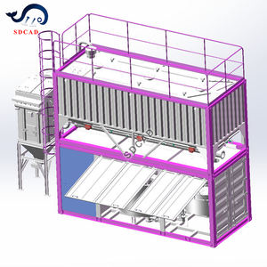 Fabrieks prijs draagbare cement silo hopper vliegas opslagcontainer type horizontaal 20GP container cement silo - Product Image 3