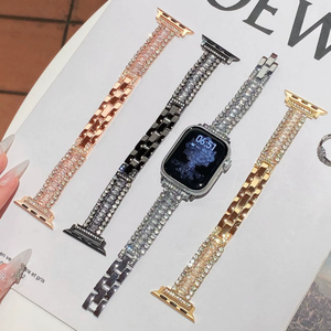 2025 <span class=keywords><strong>Bracelet</strong></span> en métal diamant étincelant pour bracelets de montre <span class=keywords><strong>Apple</strong></span> Ultra 2 49mm <span class=keywords><strong>Bracelet</strong></span> <span class=keywords><strong>femme</strong></span> paillettes de <span class=keywords><strong>luxe</strong></span> pour IWatch 9 8 7 6 SE - Product Image 2