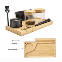 Boîte en bambou avec serrure à combinaison Boîte décorative pour le stockage de verrouillage à la maison Boîte en bambou avec broyeur de bocal en verre