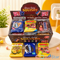 Jouet anti-stress à rebond lent en forme de petit sac de collation, à presser et à pincer, en PU, best-seller en ligne, thème alimentaire créatif