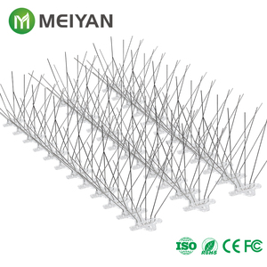 Pointes anti-oiseaux en acier inoxydable à 5 broches avec base flexible en polycarbonate, répulsives contre les pigeons et les mouettes, pour la lutte antiparasitaire sur toitures (vente en gros) - Product Image 5