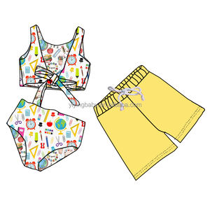 <span class=keywords><strong>2025</strong></span> mùa hè mới đến trẻ em bơi phù hợp với tùy chỉnh in đôi bên đảo ngược tắm phù hợp với quần short có tính năng mô hình phim hoạt hình - Product Image 2