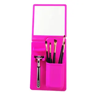 Espejo de silicona de moda de 14,5x16,5x13cm, espejo autoadhesivo irrompible para afeitar, maquillaje, ducha, silicona, para viaje, baño, 1 ud. - Product Image 4