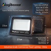 Projecteur LED en aluminium étanche IP65 100W avec réflecteur, montage mural pour stade, jardin et aménagement paysager, certifié CE/FCC/RoHS