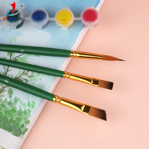 Set di Pennelli per Pittura a Olio e Acquerello in Acrilico, 12 Pezzi con Manico in <span class=keywords><strong>Legno</strong></span> Verde, Pennelli Professionali per Artisti - Product Image 2
