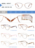 Monture de lunettes œil-de-chat en métal de haute qualité, design élégant et durable, anti-lumière bleue, imprimé animal, légère, convient à toutes les formes de visage, vente en gros