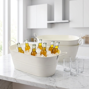 Top Selling Modern Classic Beer Whiskey Drinks <b>Plastic</b> Beverage Cooler Large Capacity ice Bucket for party camping - Product Image 5