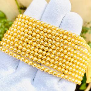 Collier de perles d'eau douce jaune mariage Valentine collier de perles en or cadeau pour elle produit en vrac fait à la main prix de gros - Product Image 2