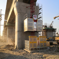 Elevador de Construcción Eléctrico Anti-Vibración SC200U de 2 Toneladas, Diseño Patentado en U para Equilibrio, Bajo Costo de Mantenimiento, Marca HT