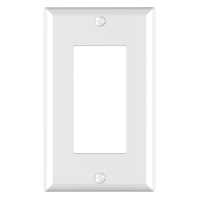 Durable Standard Size Outlet Wall Plate with Screws Plastic Switch Cover for Electrical Receptacle Installation