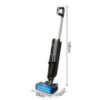 Nettoyeur de sols humides et secs RAF R.8685 150W avec stérilisation automatique, absorption d'eau, modes turbo et réservoirs de 700 ml et 450 ml pour sols domestiques