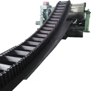 China Manufacturer Natural Rubber Cleats High Angle Low price High quality Corrugated sidewall conveyor belt